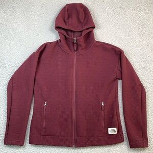 The North Face Red Fleece Full Zip Hoodie Sweater Women’s Size S Small